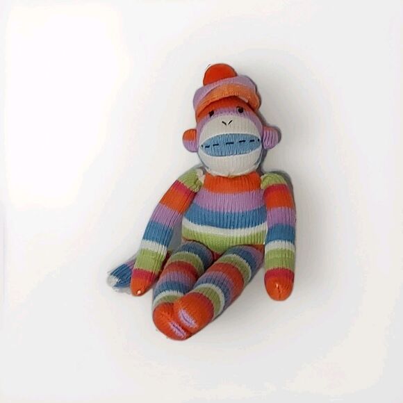 Midwest CBK Stock Rainbow Monkey Knitted w/ Magnetic Hands & Feet 13” - Picture 1 of 3